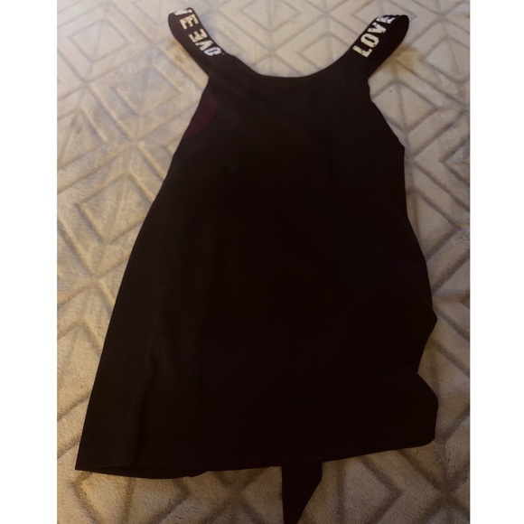 50%off!!! NWT! Urban “LOVE” Tie-up Blk Work-out Top! - Picture 8 of 13
